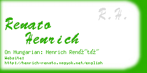renato henrich business card